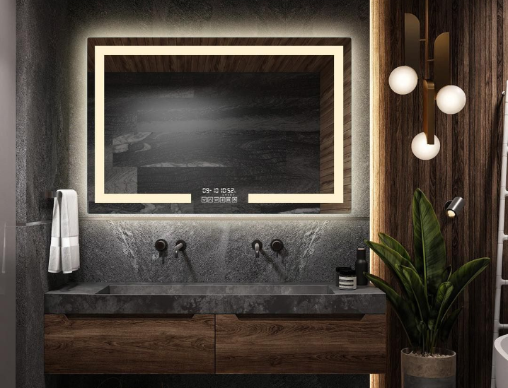 Niveal RM Series Round Framed Wall Bathroom Vanity Mirror
