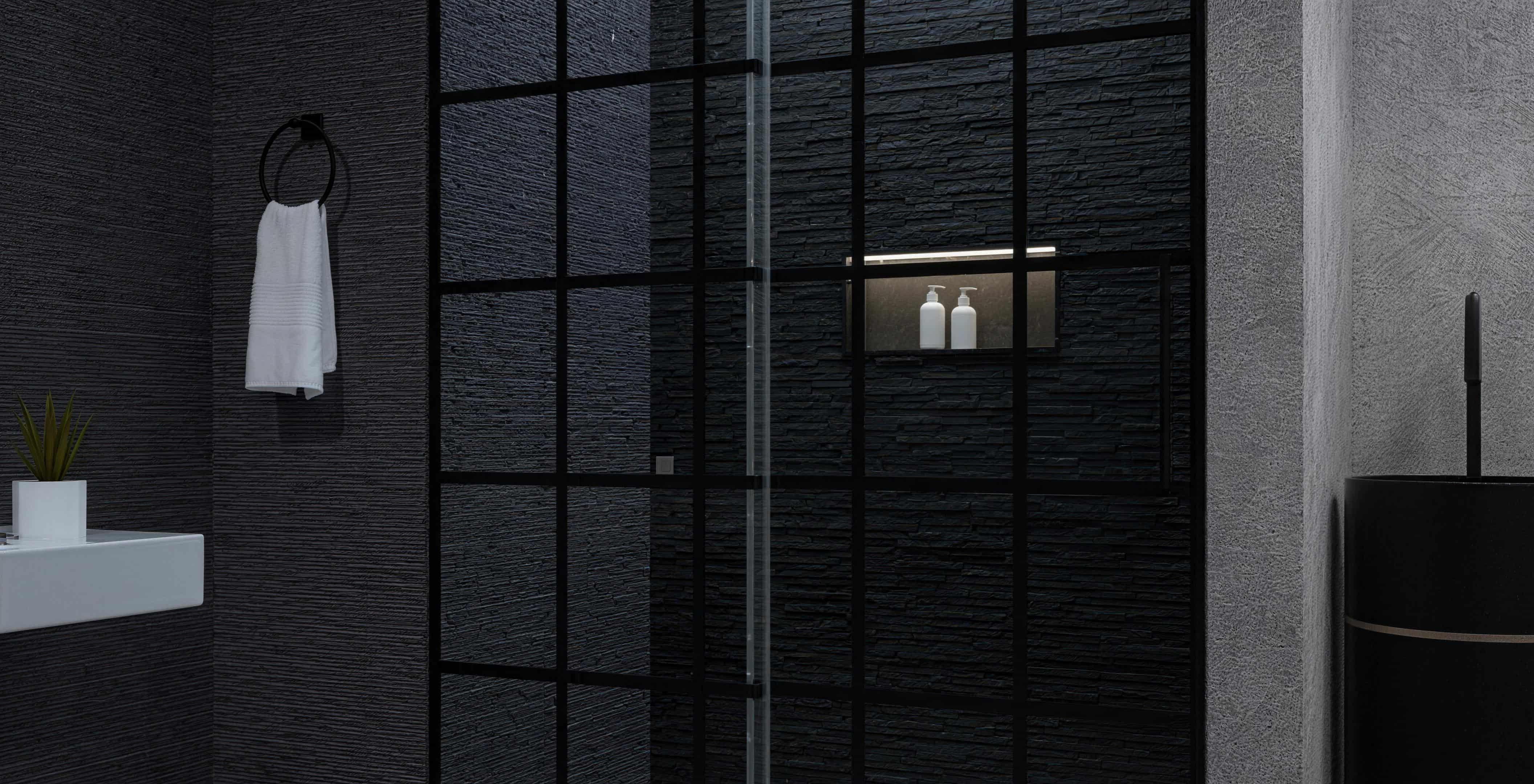 Niveal Ruhr 60 in. W x 76 in. H Sliding Semi-Frameless Shower Do