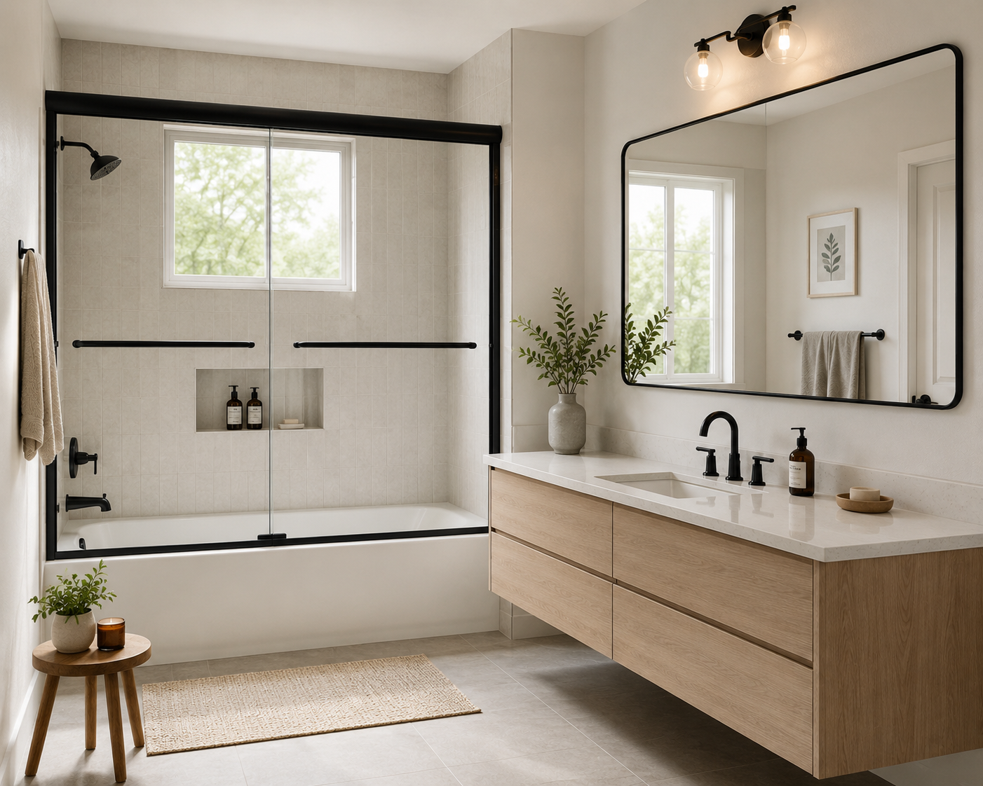 A Cohesive Bathroom Designed for Everyday Comfort