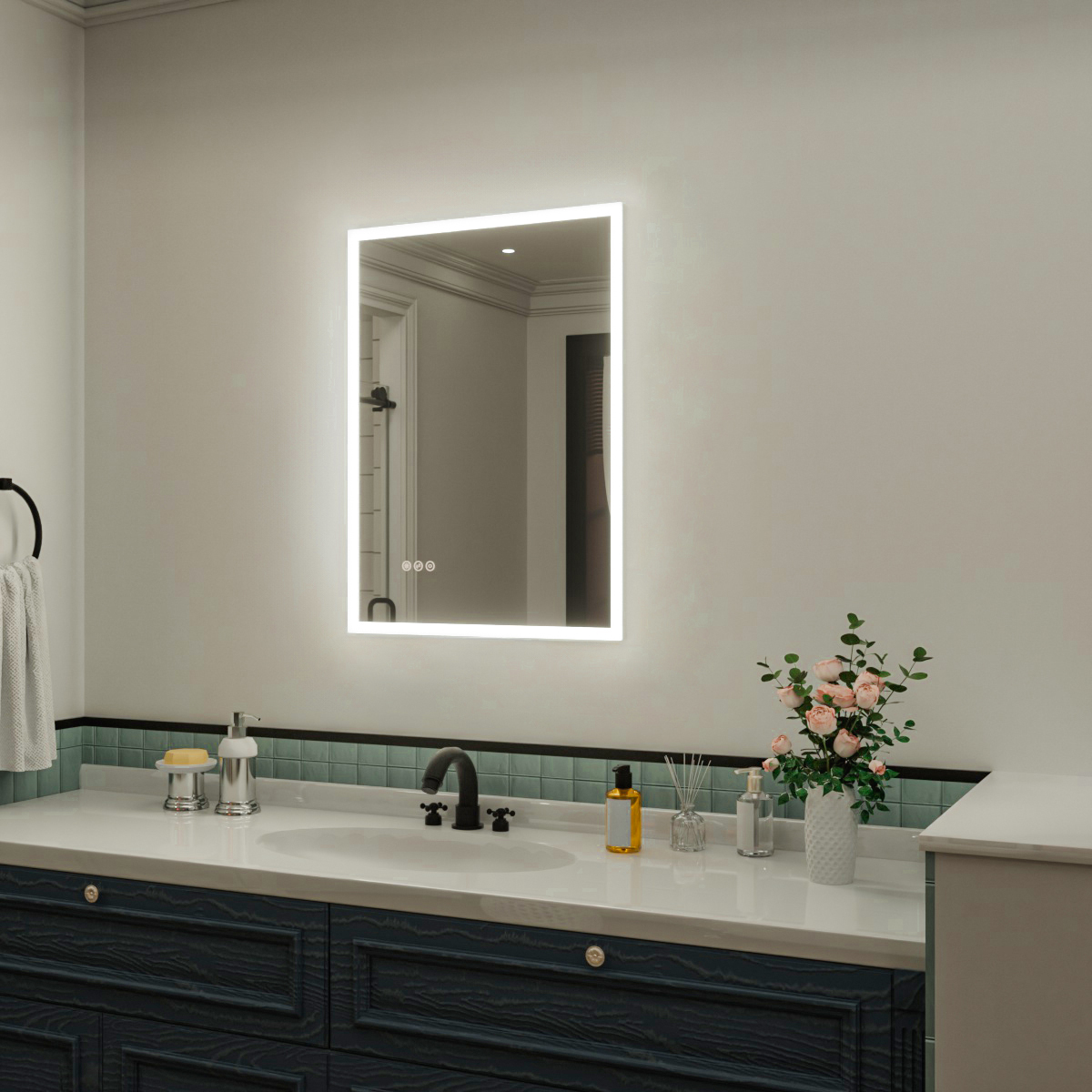 MC Series Bathroom Vanity Mirror LED Lights Anti-Fog Wall Mirror