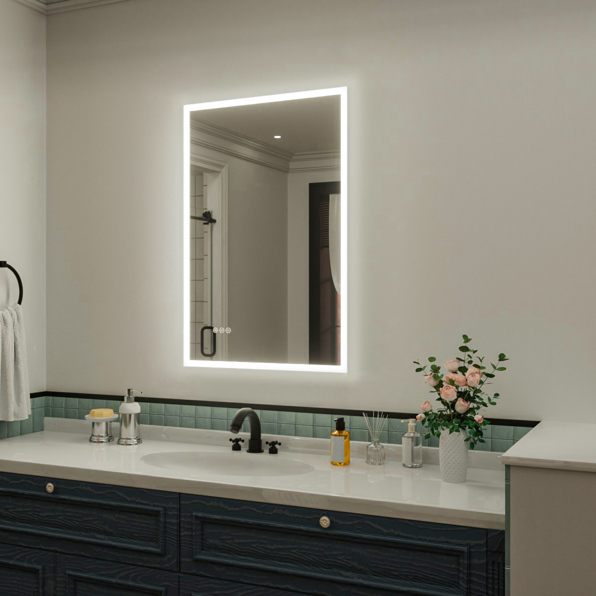 MC Series Bathroom Vanity Mirror LED Lights Anti-Fog Wall Mirror
