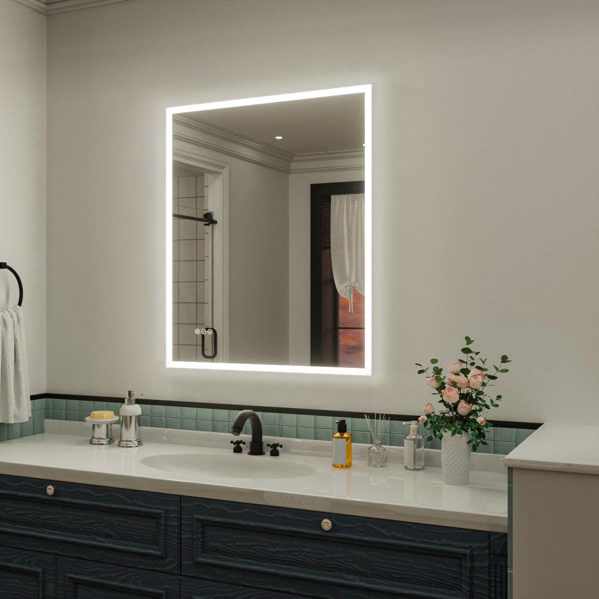MC Series Bathroom Vanity Mirror LED Lights Anti-Fog Wall Mirror