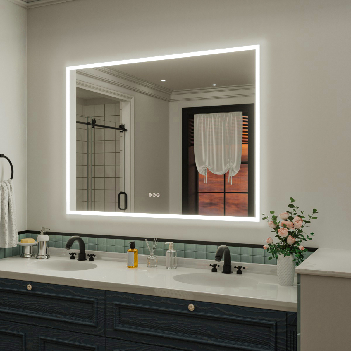 MC Series Bathroom Vanity Mirror LED Lights Anti-Fog Wall Mirror