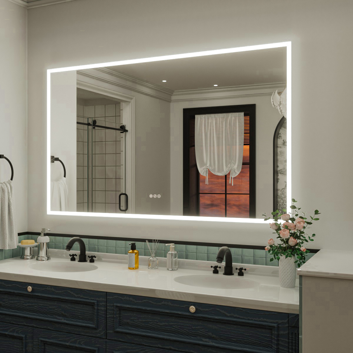 MC Series Bathroom Vanity Mirror LED Lights Anti-Fog Wall Mirror