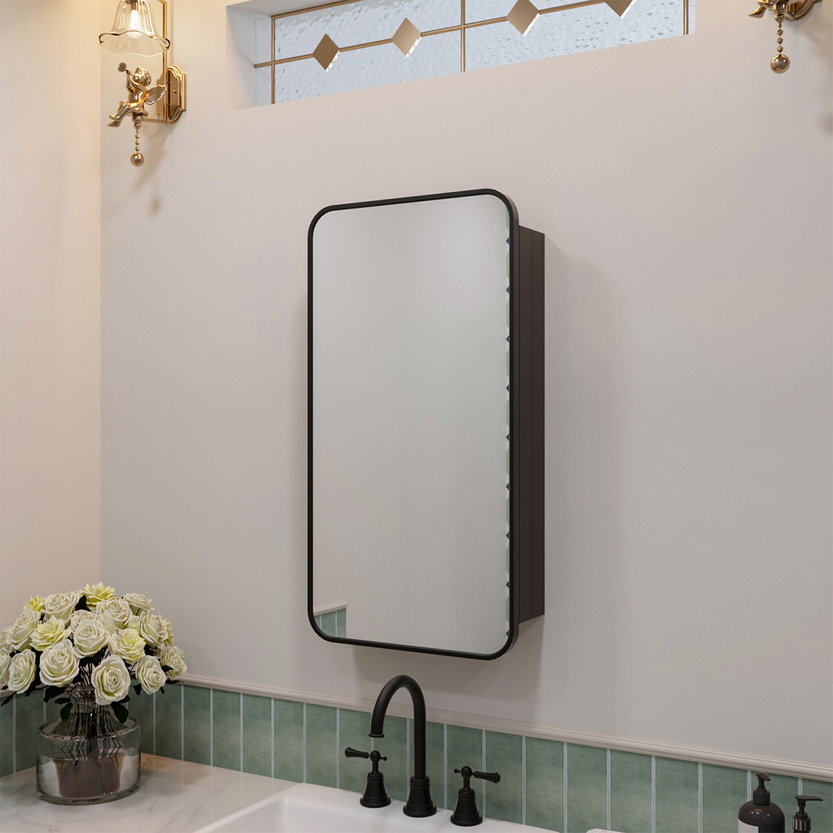 FMC Series Aluminum Framed Medicine Cabinet with Mirror