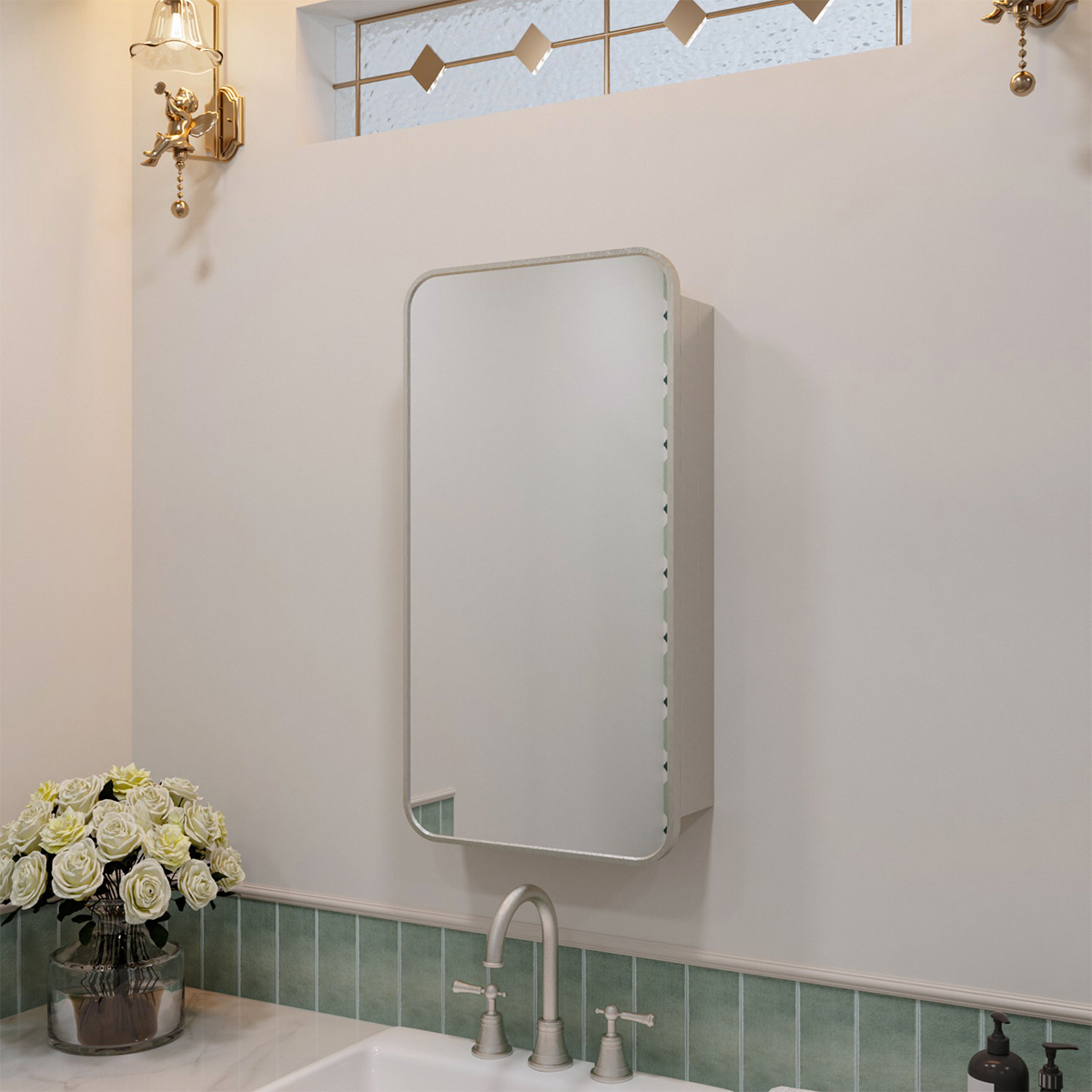 FMC Series Aluminum Framed Medicine Cabinet with Mirror