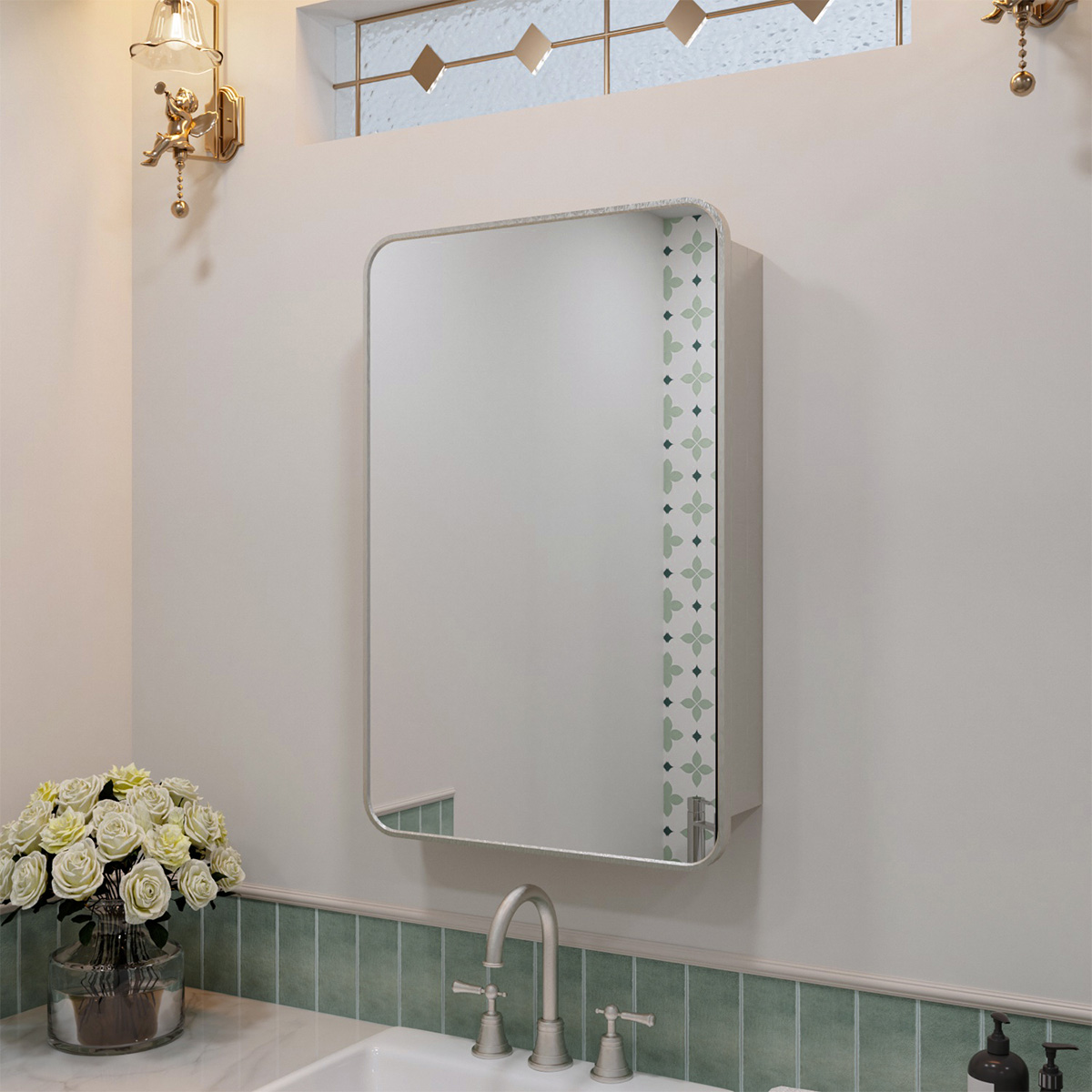 FMC Series Aluminum Framed Medicine Cabinet with Mirror