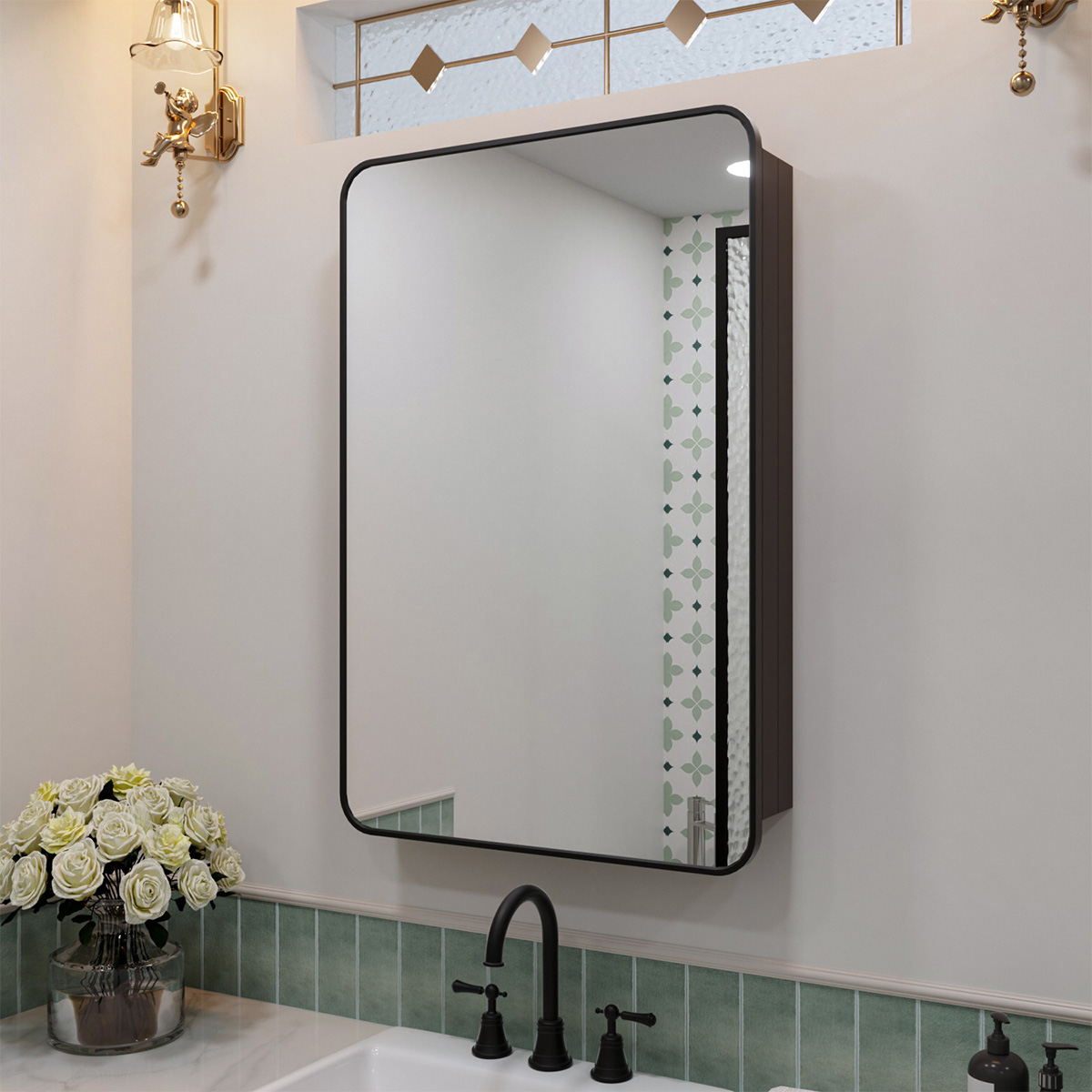 FMC Series Aluminum Framed Medicine Cabinet with Mirror