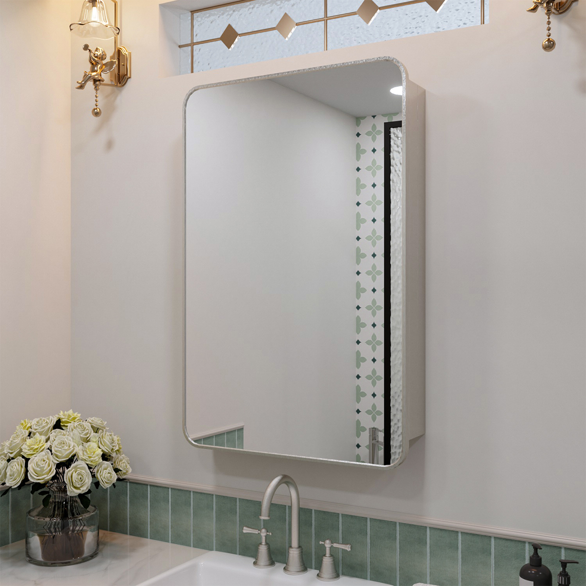 FMC Series Aluminum Framed Medicine Cabinet with Mirror