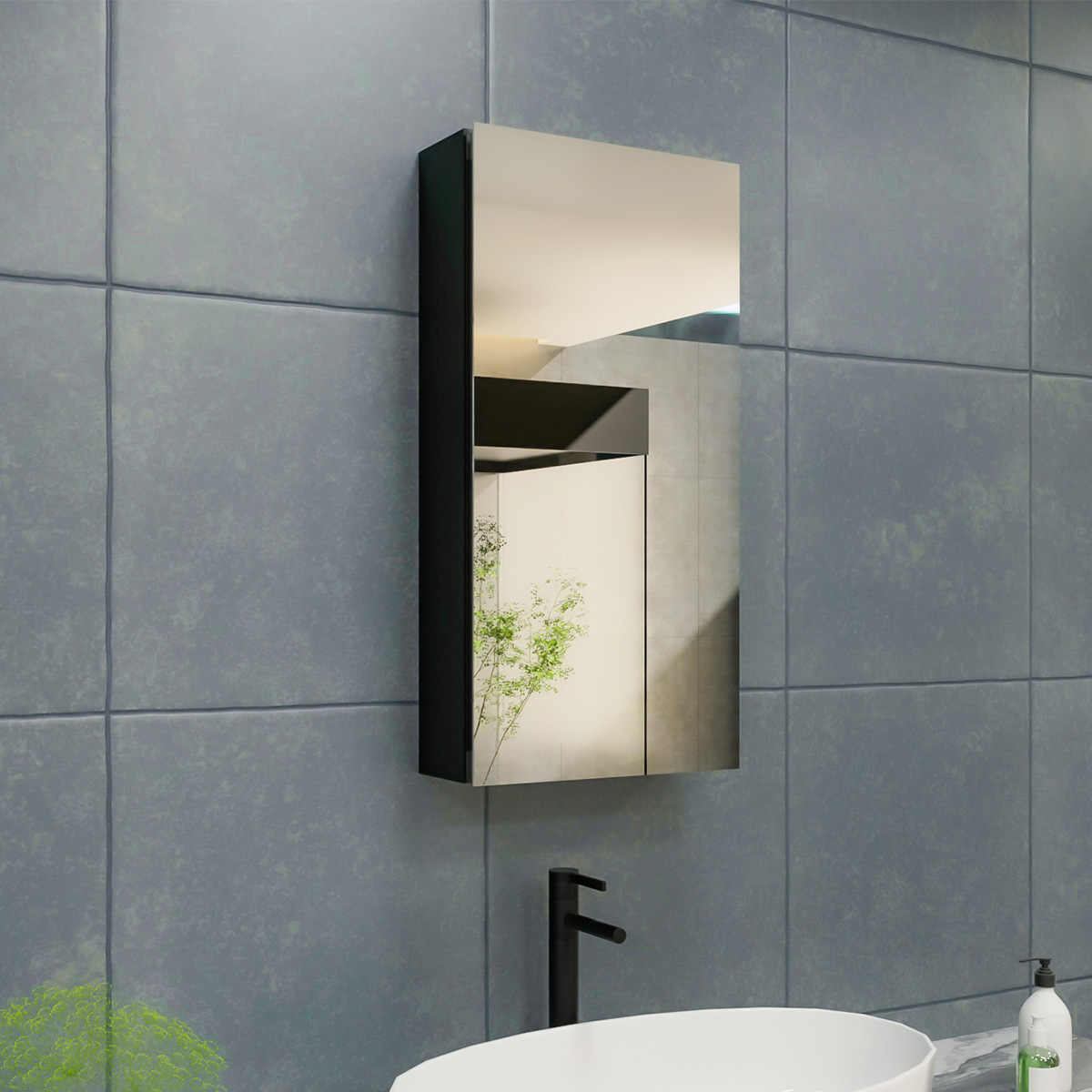 MCA Series Aluminum Framed Mirrored Medicine Cabinet