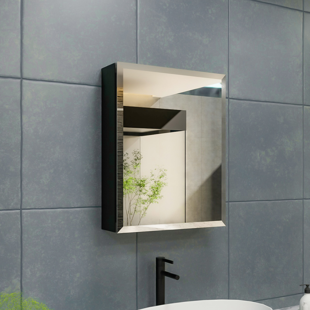 MCA Series Aluminum Framed Mirrored Medicine Cabinet