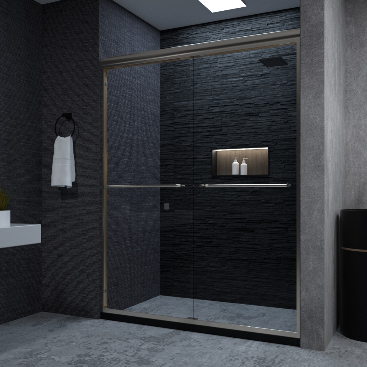 98 Series 56-60 in. W x 72 in. H Sliding Shower Door