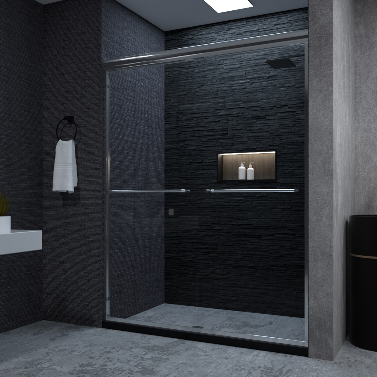 98 Series 56-60 in. W x 72 in. H Sliding Shower Door